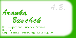 aranka buschek business card